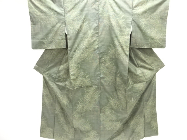 JAPANESE KIMONO / DORO OSHIMA TSUMUGI (7 maruki) / WOVEN GRASS
